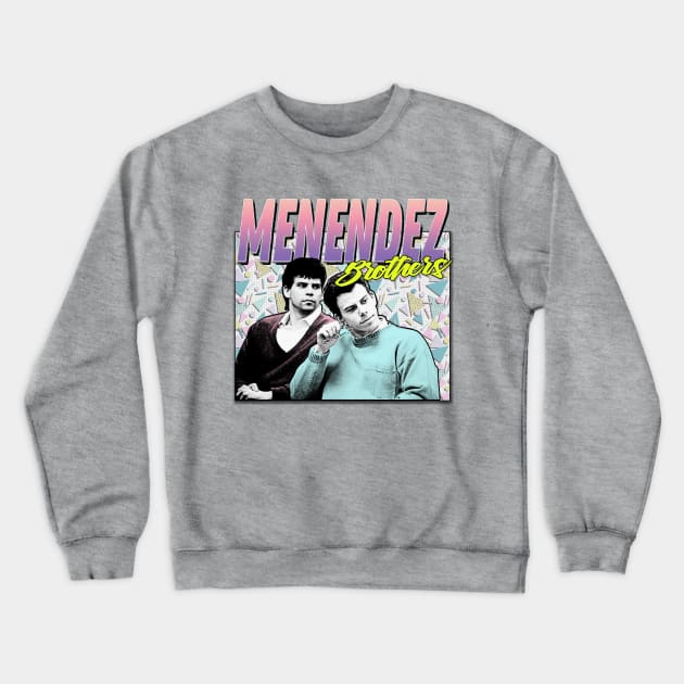 The Menendez Brothers 90s Styled Retro Graphic Design Crewneck Sweatshirt by DankFutura